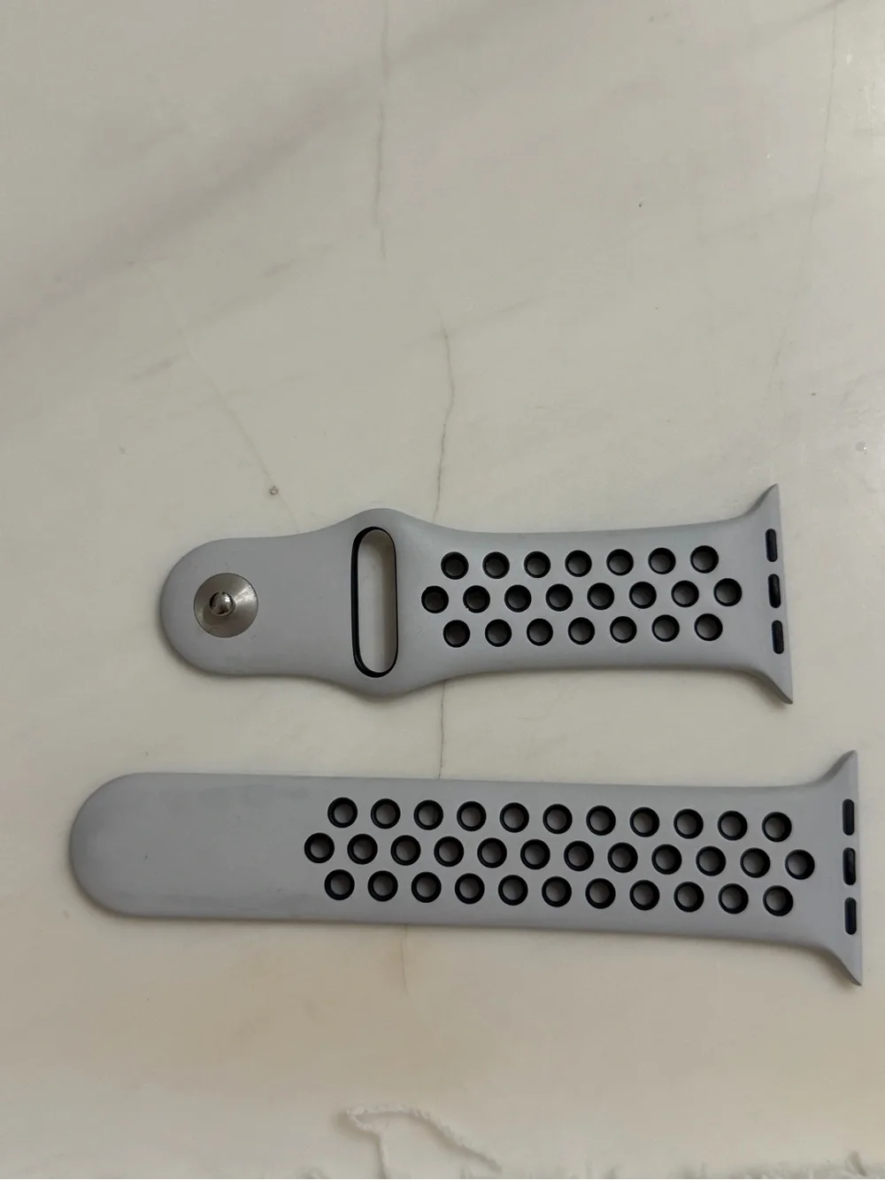 Apple Watch Sport Band Nike Black and Light Grey Replacement Strap S/M